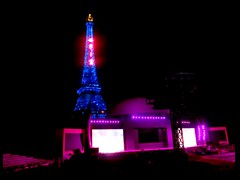 Windows of the World after dark - Eiffel Tower (108m tall)